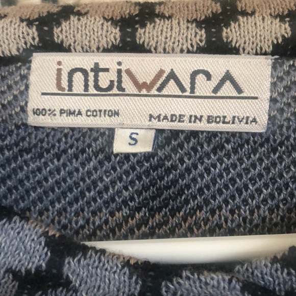 IntiWara Pima Cotton Cardigan Made in Bolivia Oruro Carnival Small - Picture 6 of 7